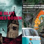 Das alte Cover des Krimis "Das Vermächtnis der Hildegard von Bingen" im Vergleich zum neuen Cover